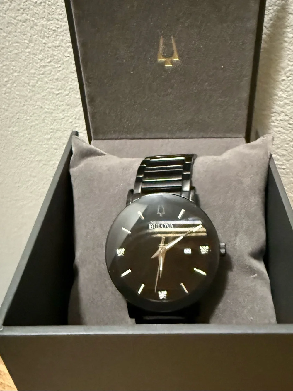 Bulova Futuro Black Stainless Steel Men's Watch